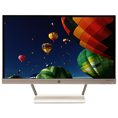 HP Pavilion 22xw TechniColour Certified IPS Full HD Monitor, 21.5 , Piano White